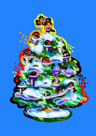 gay bird christmas tree