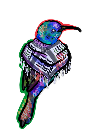 sunbird with keffiyeh
