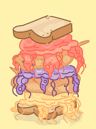 stingray and jellyfish sandwich