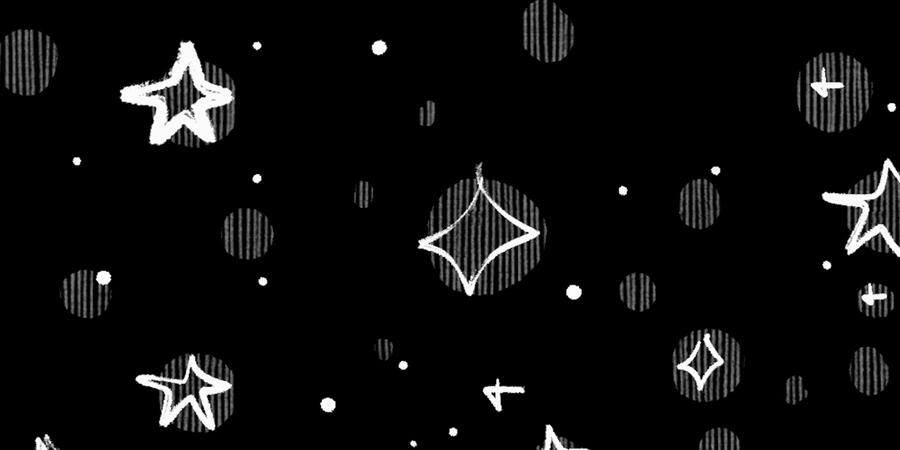 black and white stars